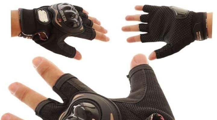 guantes sin dedos de moto