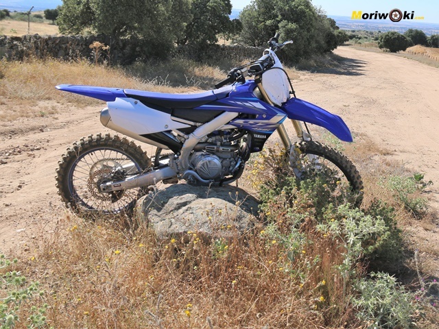 Prueba Yamaha YZF450. Perfil derecho.