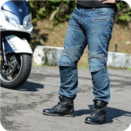 Pantalon Jean Lux Azul Denin Kevlar Moto Protecciones