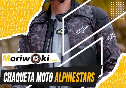 Alpinestars - Chaqueta Missile de piel para motocicleta, para hombre,  compatible con Tech-Air., 54, Negro/Blanco